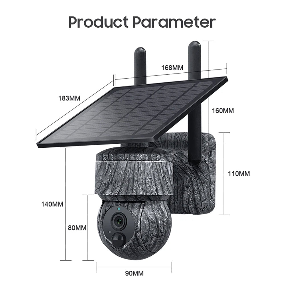 Nebulitx Solar Powered Security Camera Outdoor 4MP HD Waterproof