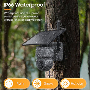 Nebulitx Solar Powered Security Camera Outdoor 4MP HD Waterproof