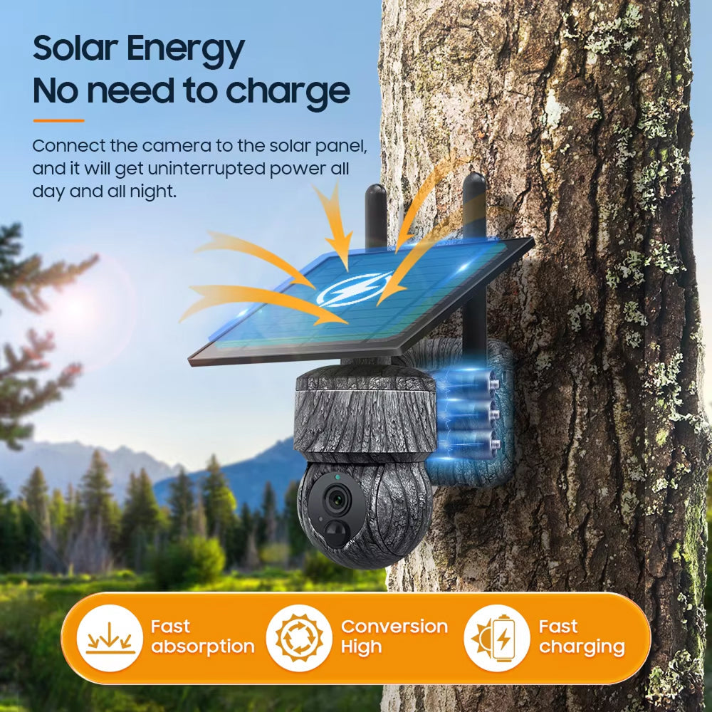 Nebulitx Solar Powered Security Camera Outdoor 4MP HD Waterproof