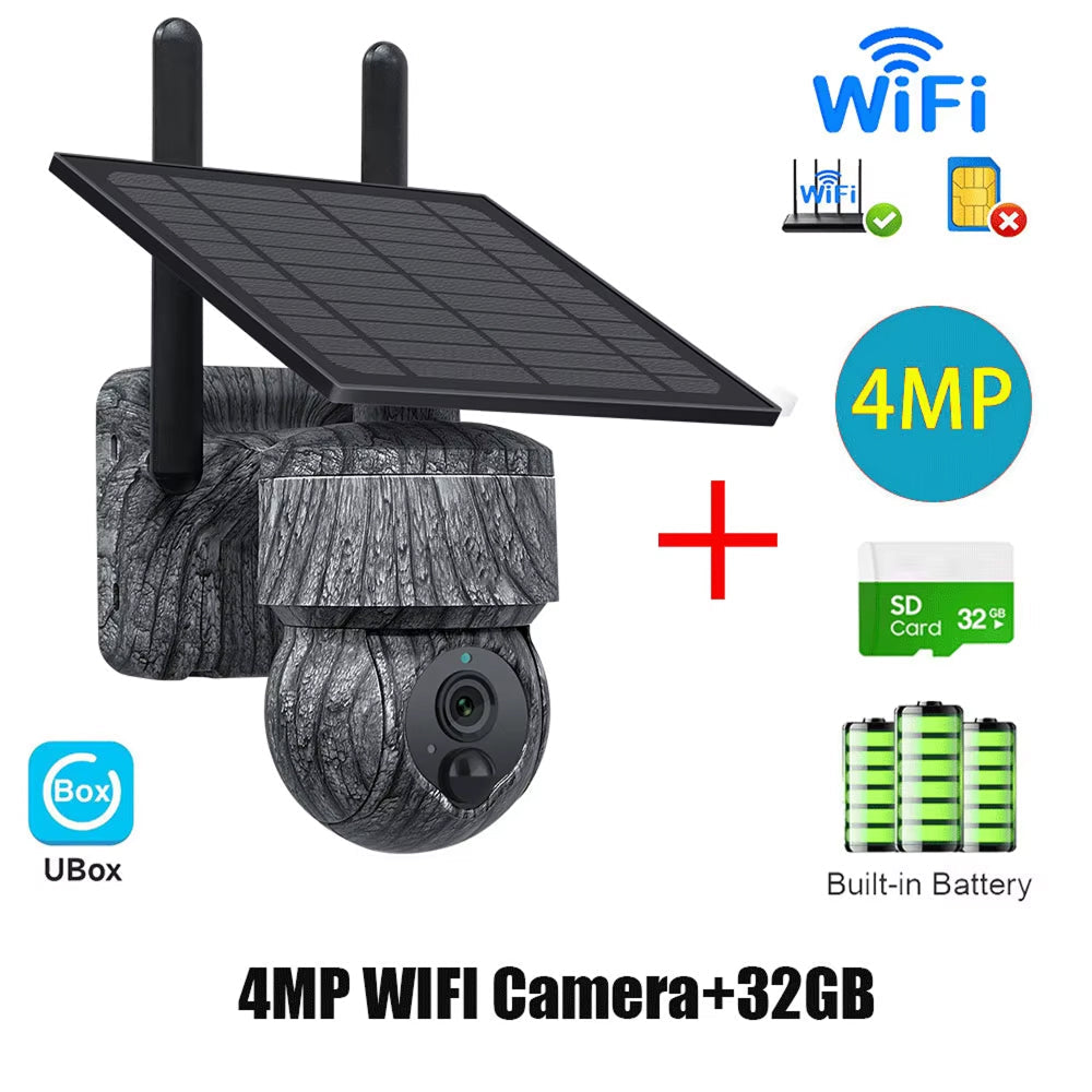 Nebulitx Solar Powered Security Camera Outdoor 4MP HD Waterproof