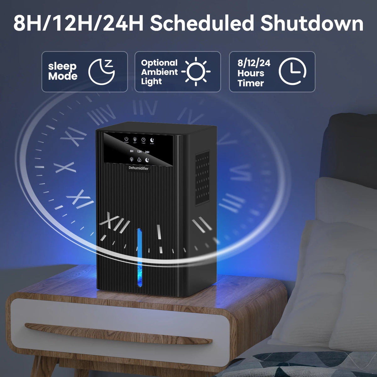 Numiriax Quiet Small Dehumidifier for Bedroom & Home UK