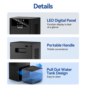 Numiriax Quiet Small Dehumidifier for Bedroom & Home UK