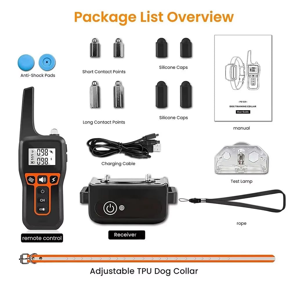 PawGofu Dog Shock Collar 1000m Waterproof Training System