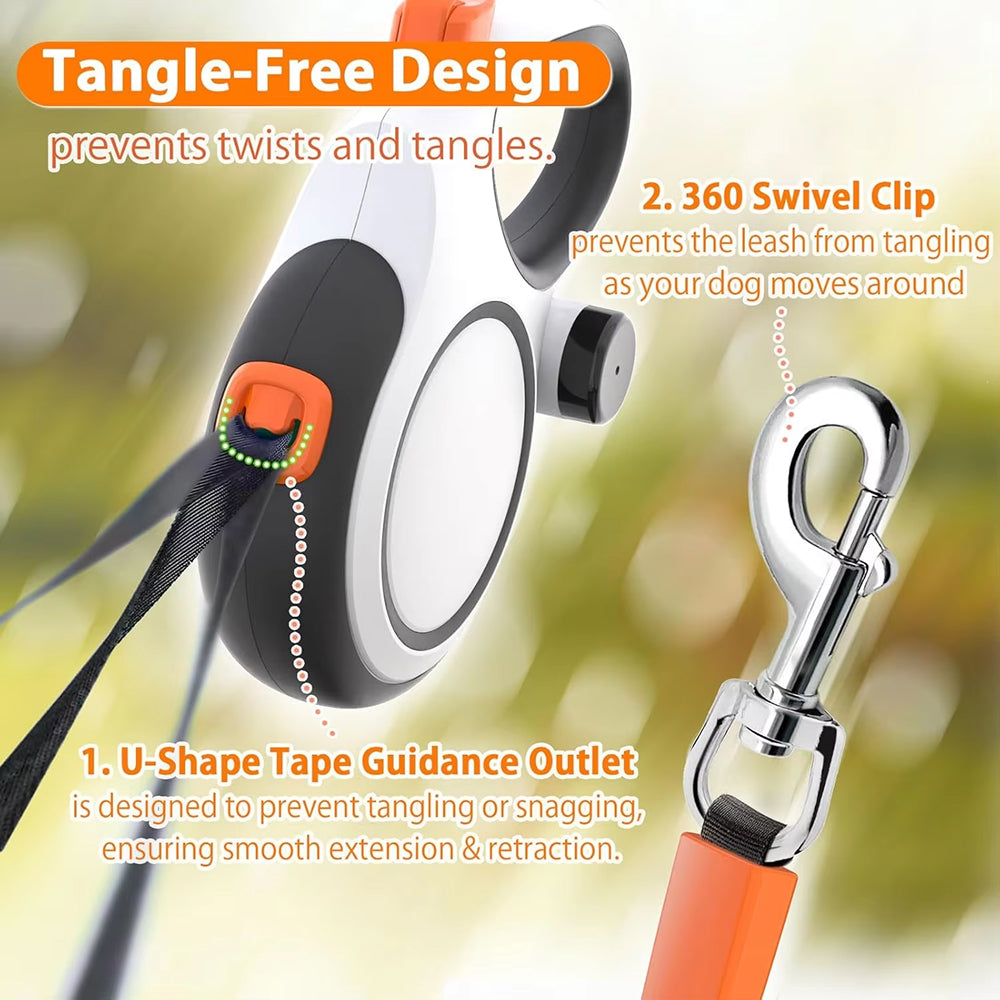 PawiZico Heavy-Duty Retractable Dog Leash 26ft