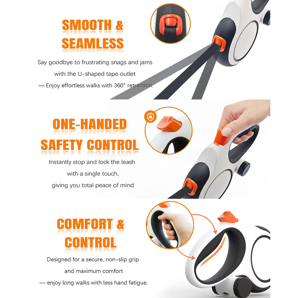 PawiZico Heavy-Duty Retractable Dog Leash 26ft