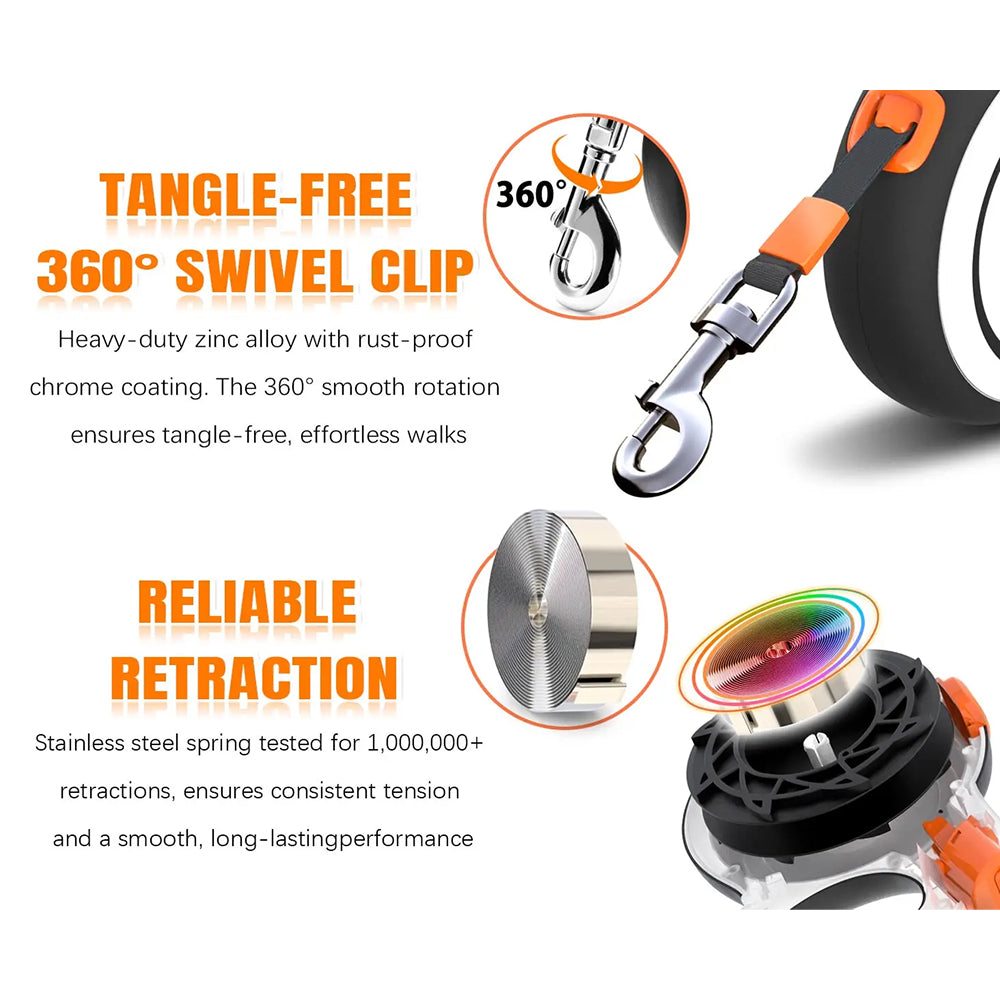PawiZico Heavy-Duty Retractable Dog Leash 26ft