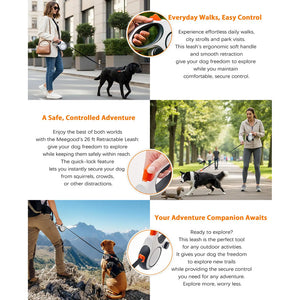 PawiZico Heavy-Duty Retractable Dog Leash 26ft