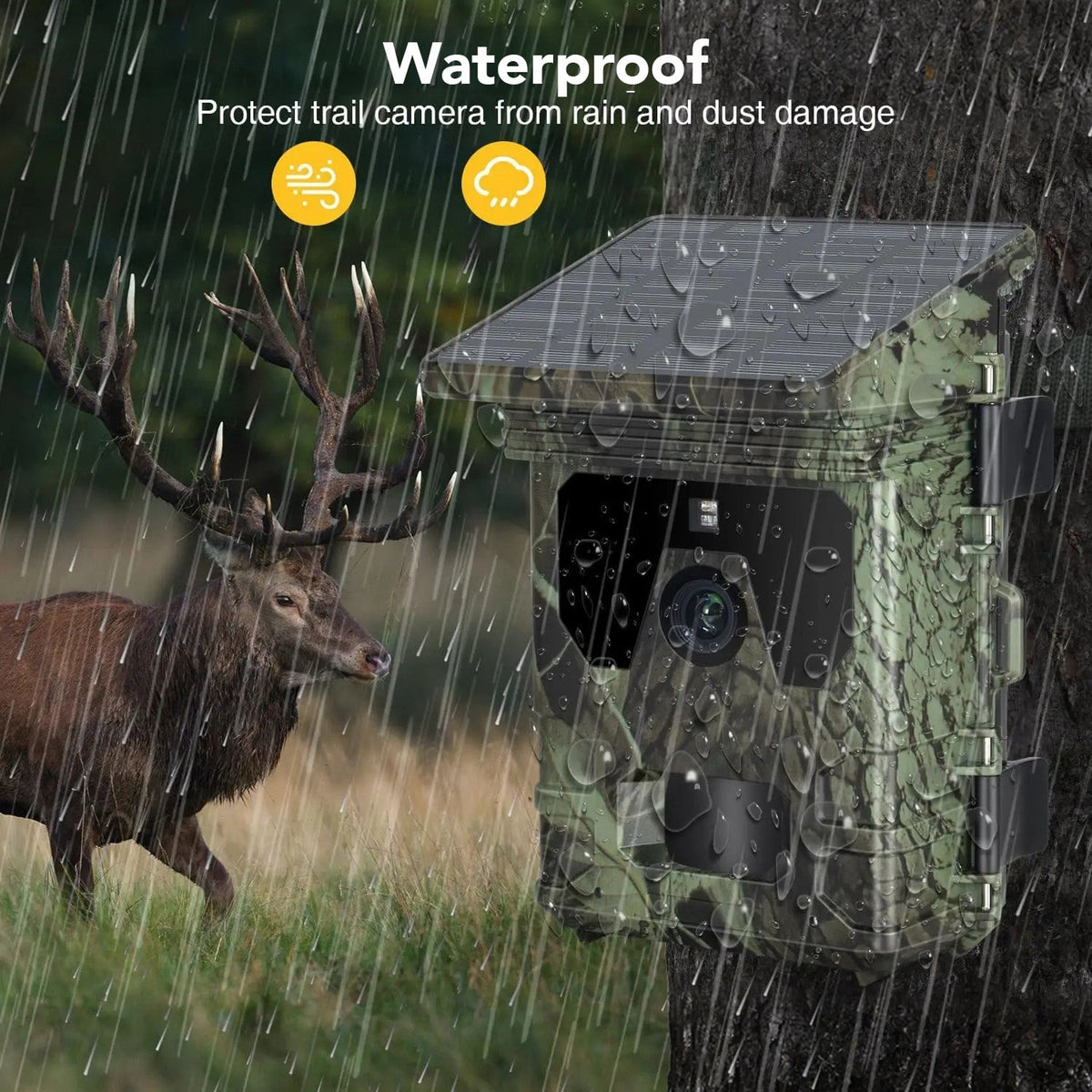 PawnixCam Solar Powered Wildlife Trail Camera UK - 4K 50MP