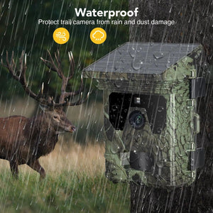 PawnixCam Solar Powered Wildlife Trail Camera UK - 4K 50MP