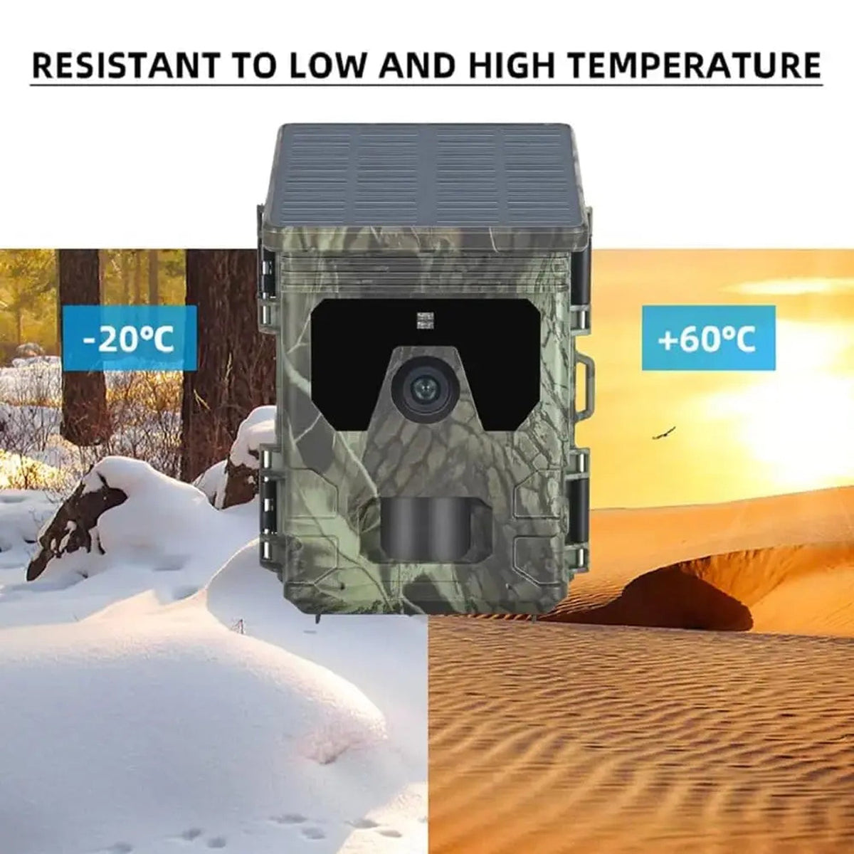 PawnixCam Solar Powered Wildlife Trail Camera UK - 4K 50MP