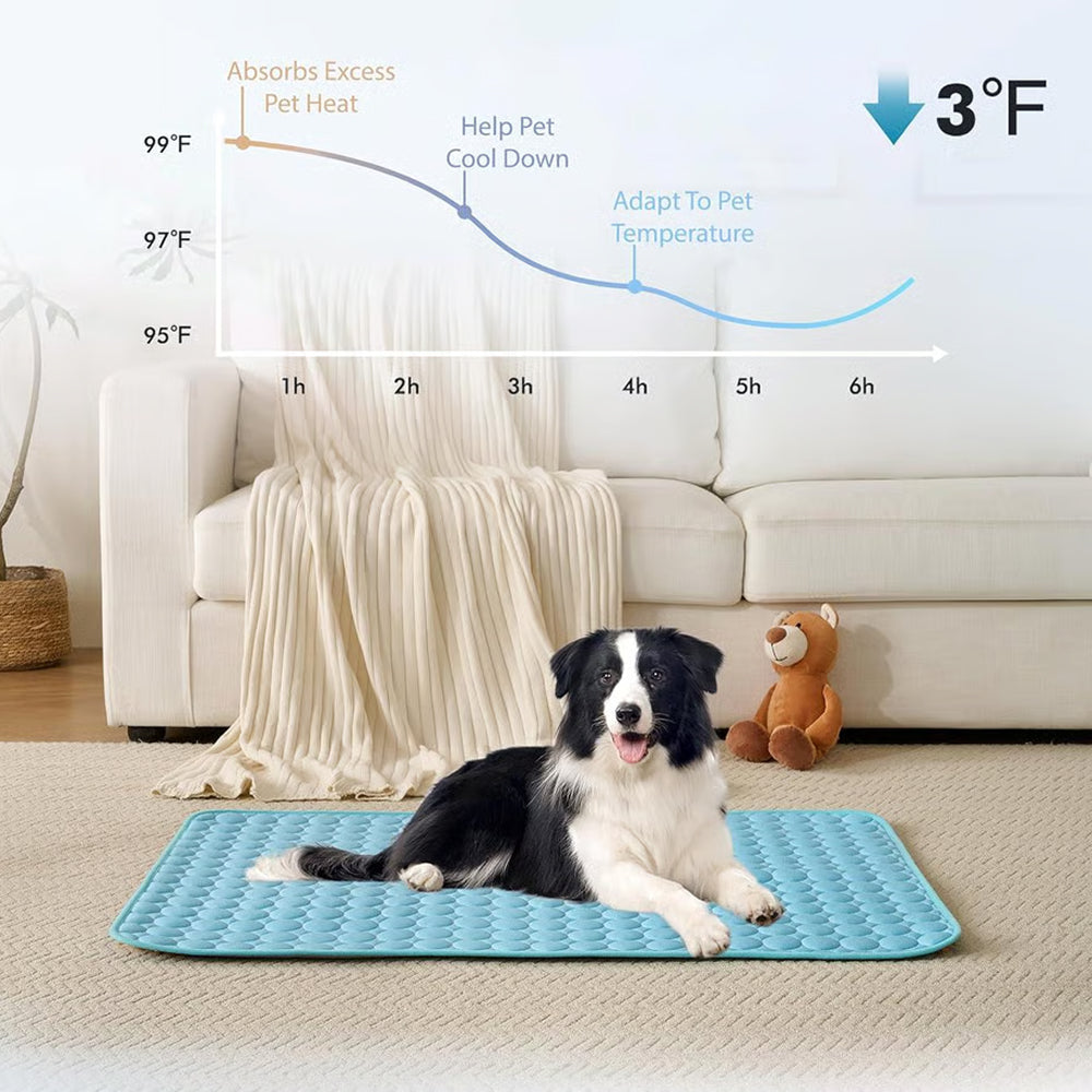 Pawolaf Dog Cooling Mat - Gel-Free Heat Relief for Pets