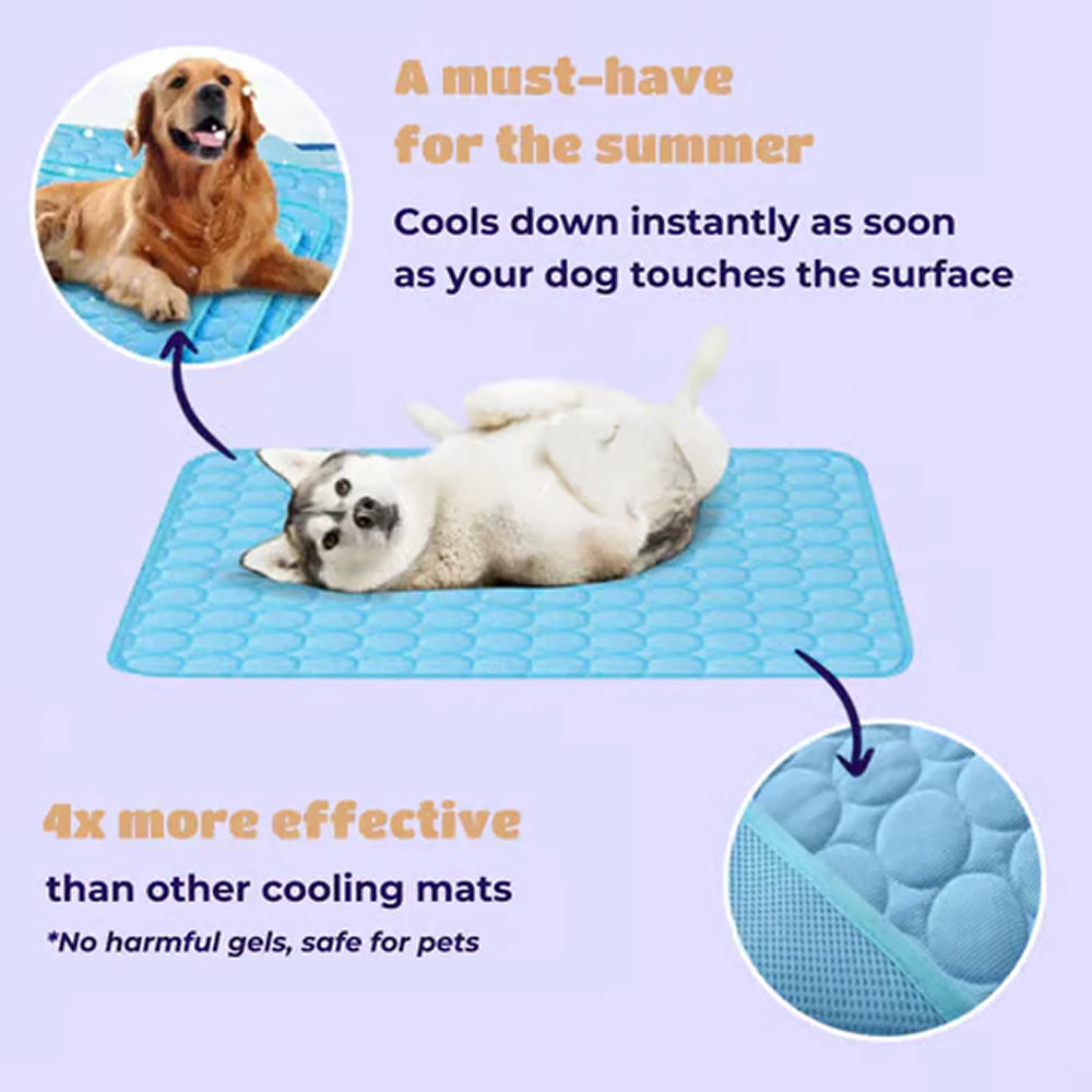 Pawolaf Dog Cooling Mat - Gel-Free Heat Relief for Pets