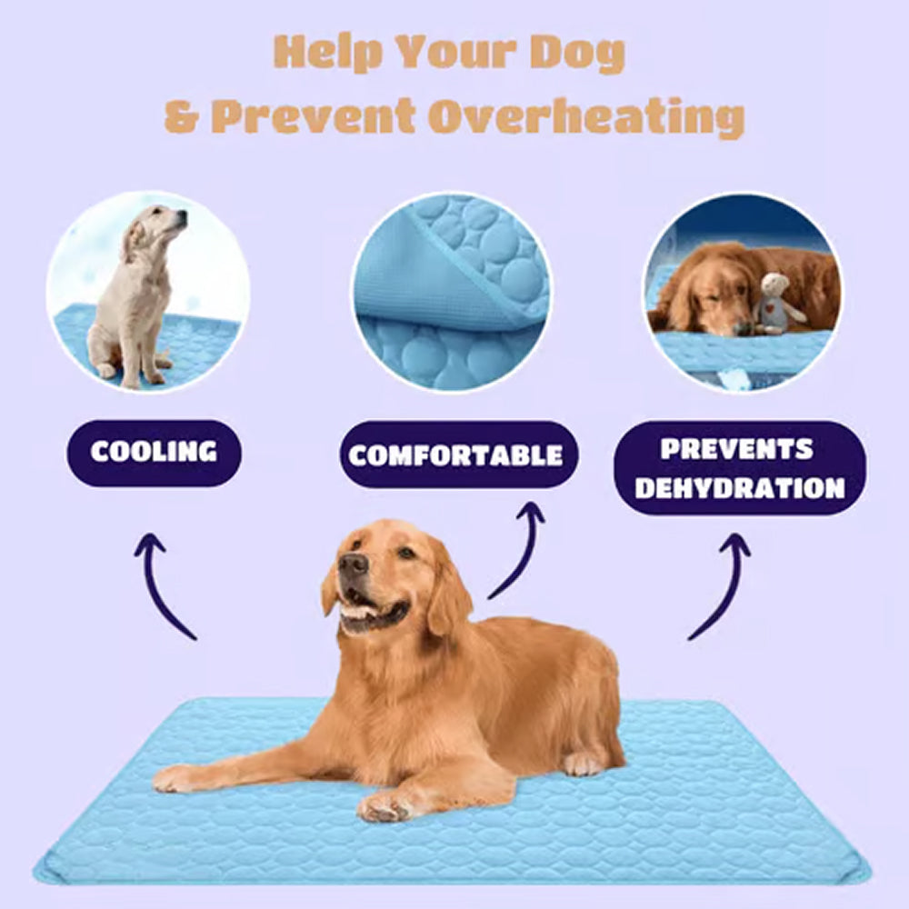 Pawolaf Dog Cooling Mat - Gel-Free Heat Relief for Pets