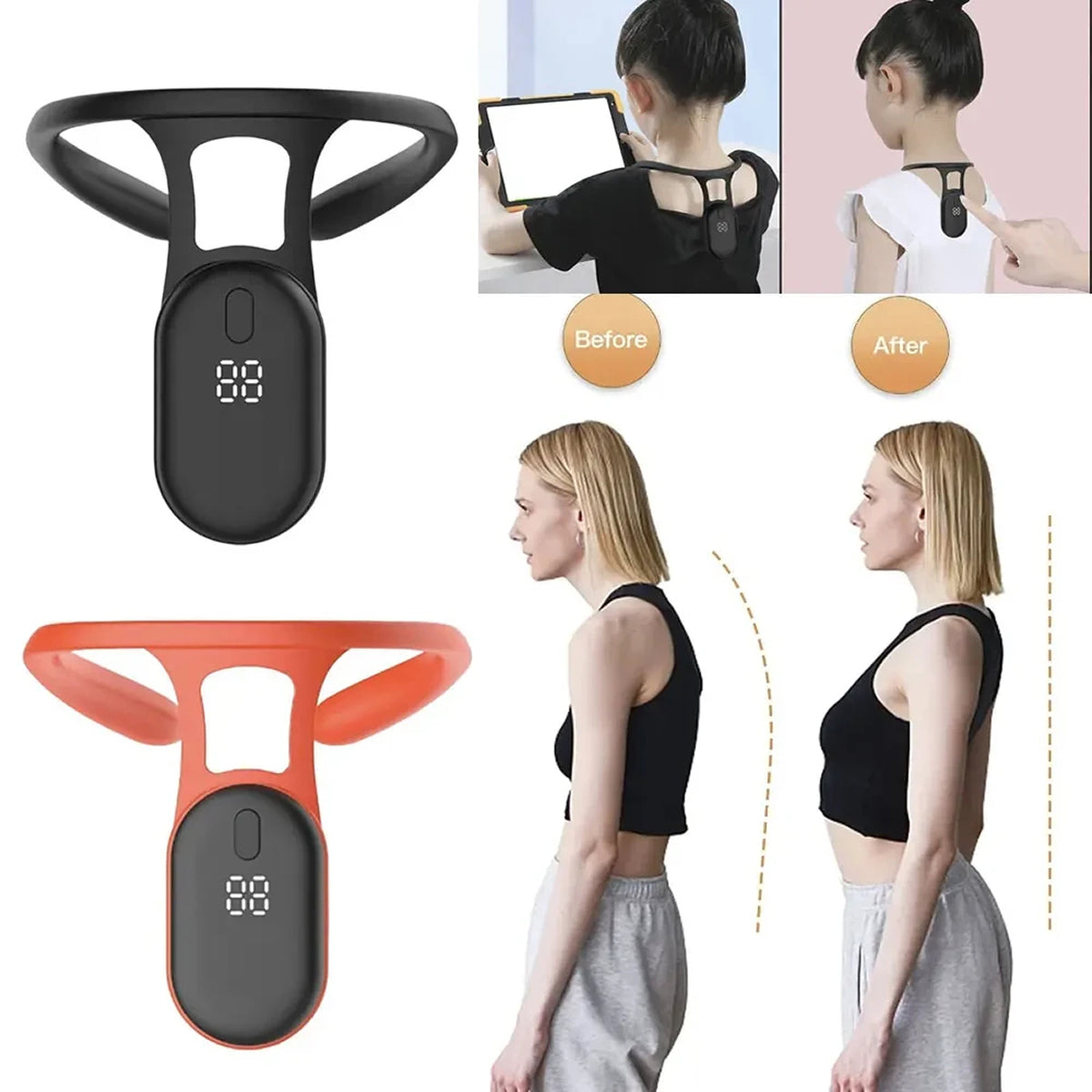 PostuRiq Smart Posture Corrector - UK Wearable Trainer
