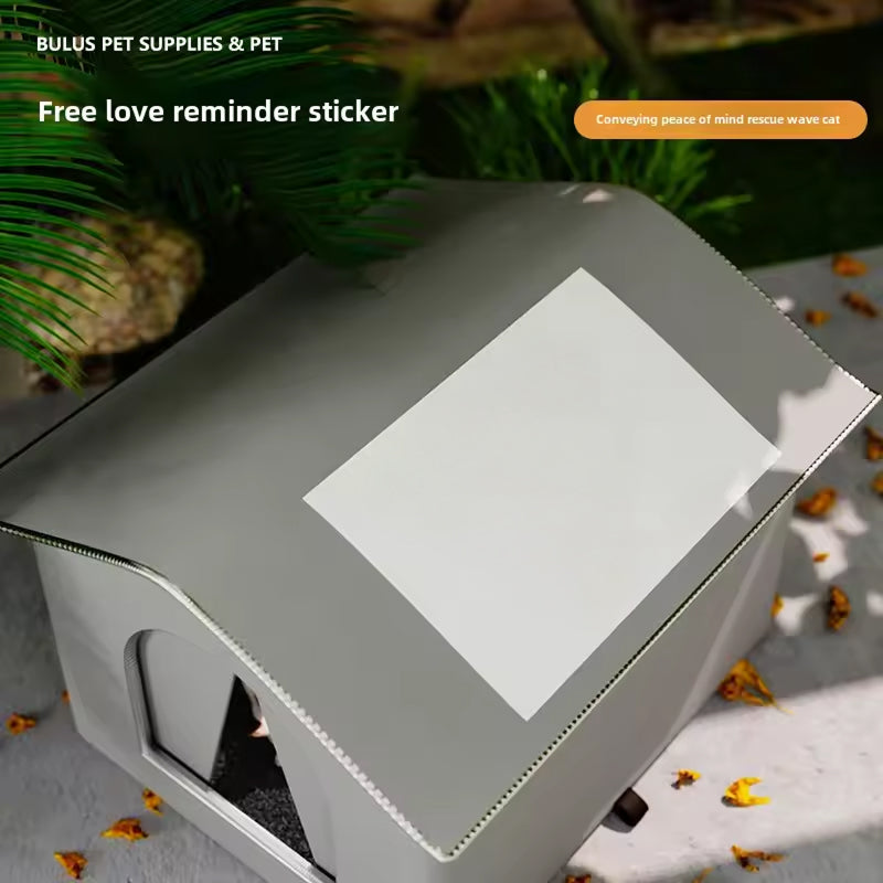 PupyNokie Outdoor Cat House | Foldable All-Weather Pet Shelter