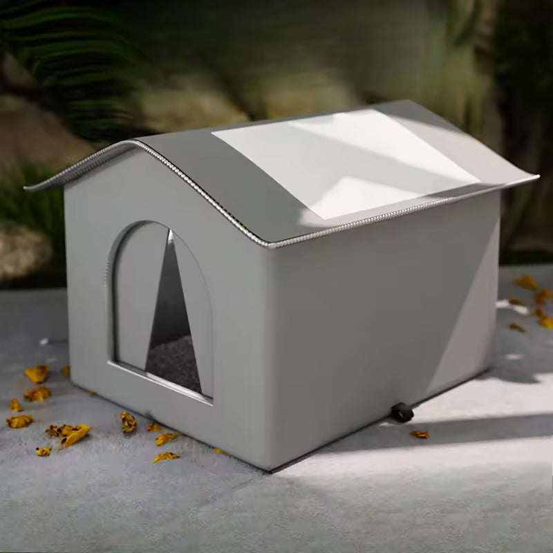 PupyNokie Outdoor Cat House | Foldable All-Weather Pet Shelter