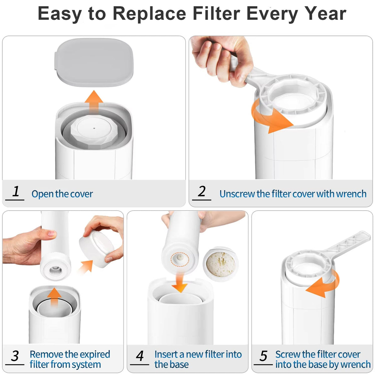 PuryTapi Countertop Water Filter 8000 Gallon Capacity