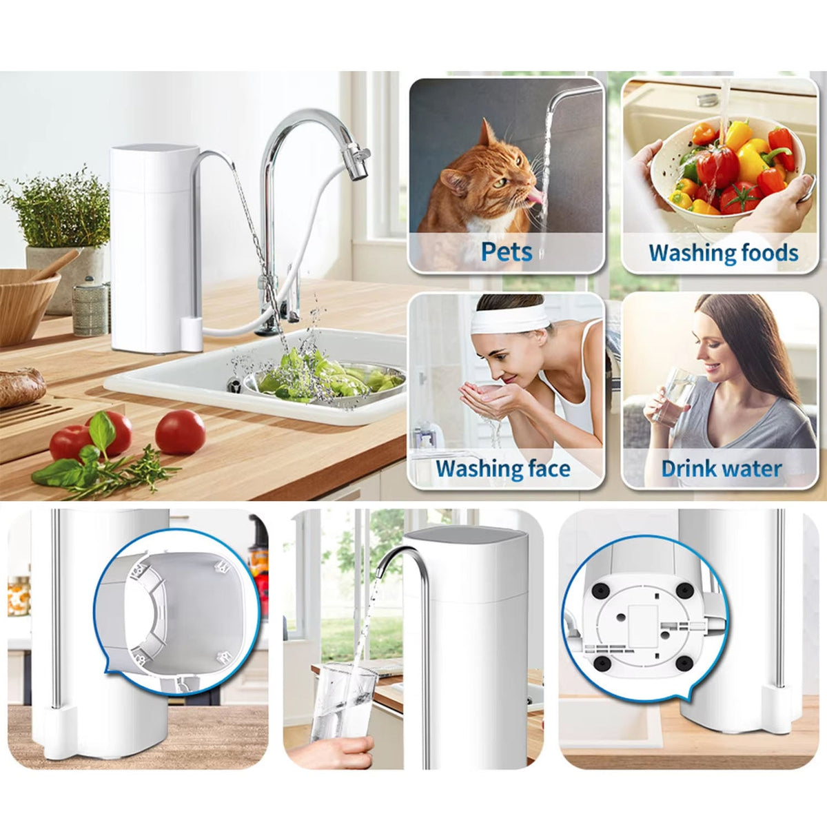 PuryTapi Countertop Water Filter 8000 Gallon Capacity