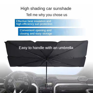 Quelvex Titanium Silver Car Windshield Sun Shade for Heat Protection