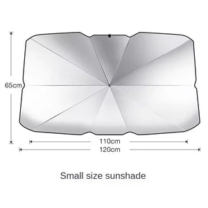 Quelvex Titanium Silver Car Windshield Sun Shade for Heat Protection