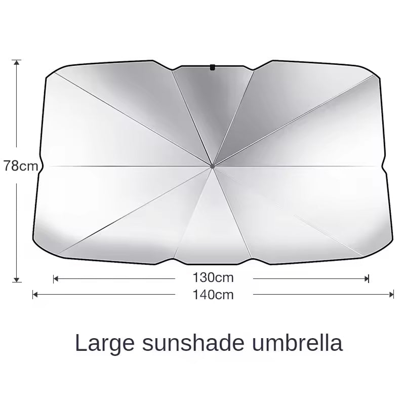 Quelvex Titanium Silver Car Windshield Sun Shade for Heat Protection