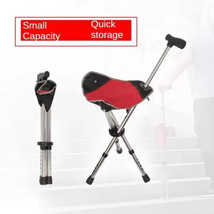 Restixi 2-in-1 Lightweight Folding Walking Stick with Integrated Seat
