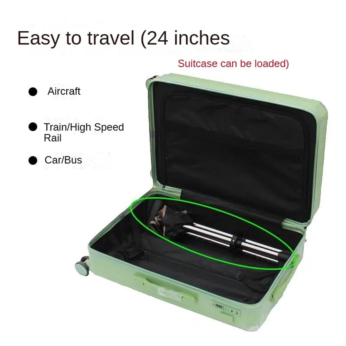 Restixi 2-in-1 Lightweight Folding Walking Stick with Integrated Seat