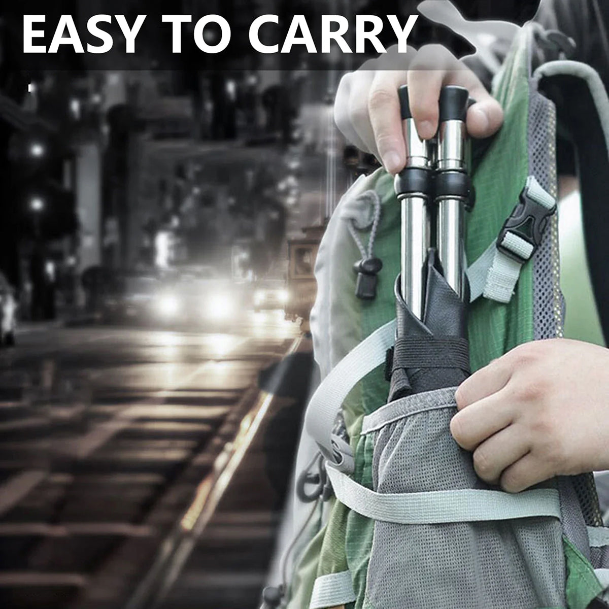 Restixi 2-in-1 Lightweight Folding Walking Stick with Integrated Seat