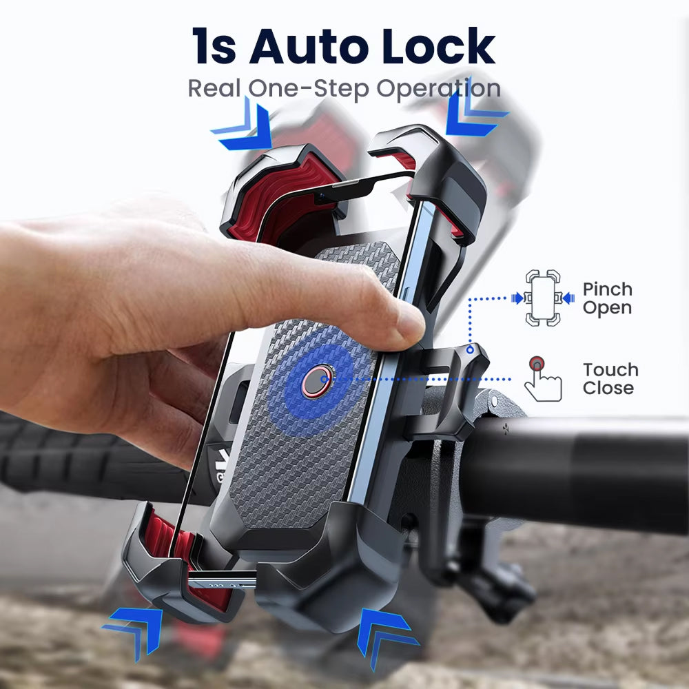 RidoFolix Universal Bike Phone Mount with 360 Rotation & 70LB Grip