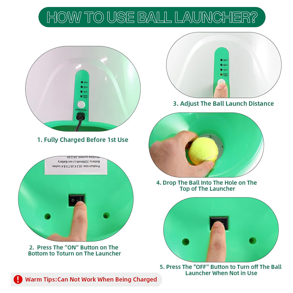 RodoWufi Automatic Dog Ball Launcher for Small to Medium Dogs
