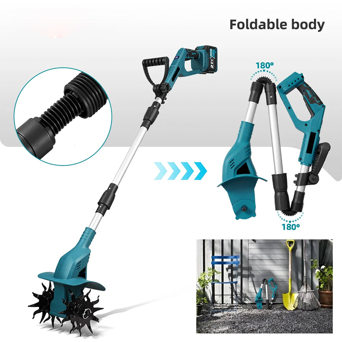 RootyTill Lightweight 5.1kg Cordless Cultivator & Tiller UK