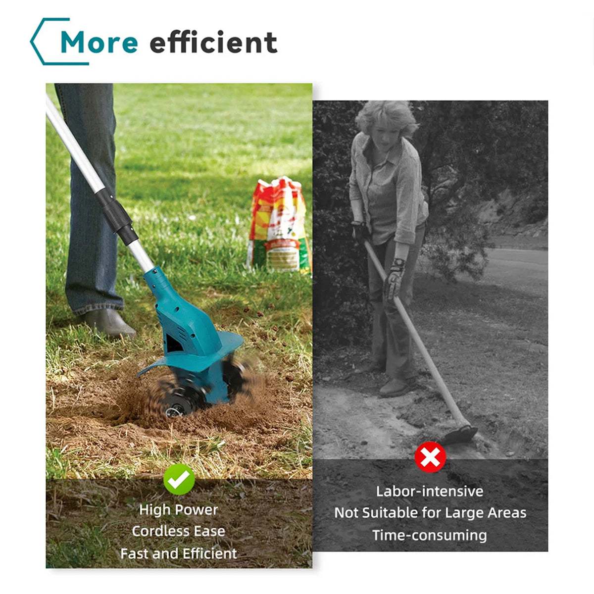 RootyTill Lightweight 5.1kg Cordless Cultivator & Tiller UK