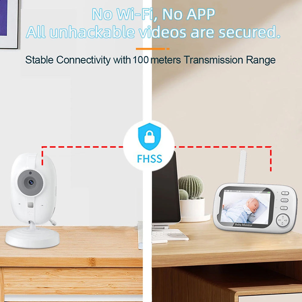 SecurNesto No-WiFi Baby Monitor with 3.5" HD Screen