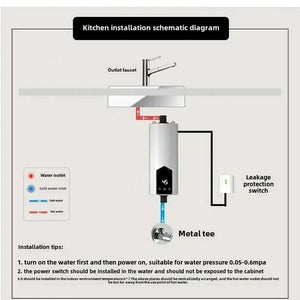 SinkLye Instant Hot Water Heater - Tankless Under Sink Heater UK