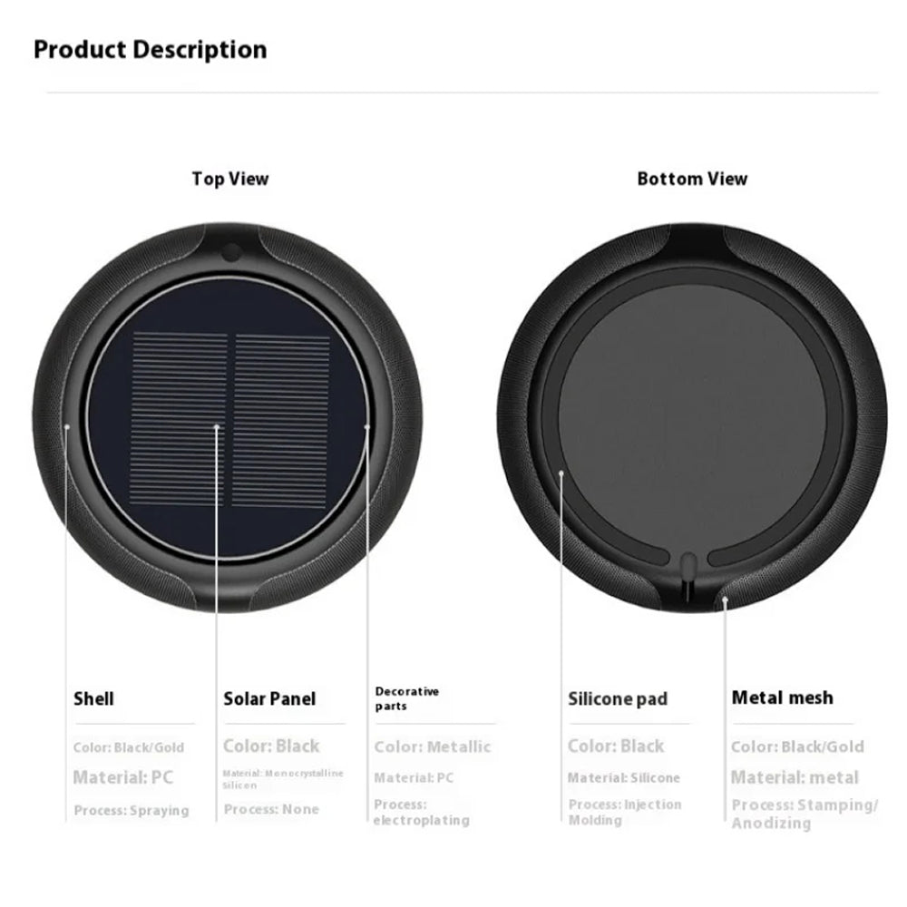SkyeRidde Solar Car Air Purifier with HEPA Filter