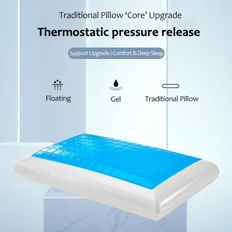 SlipiKool Gel Cooling Memory Foam Pillow for Hot Sleepers UK