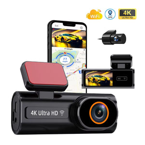 SnapiDual Wireless Dual Front and Rear Dashcam with Ultra-HD Night Vision