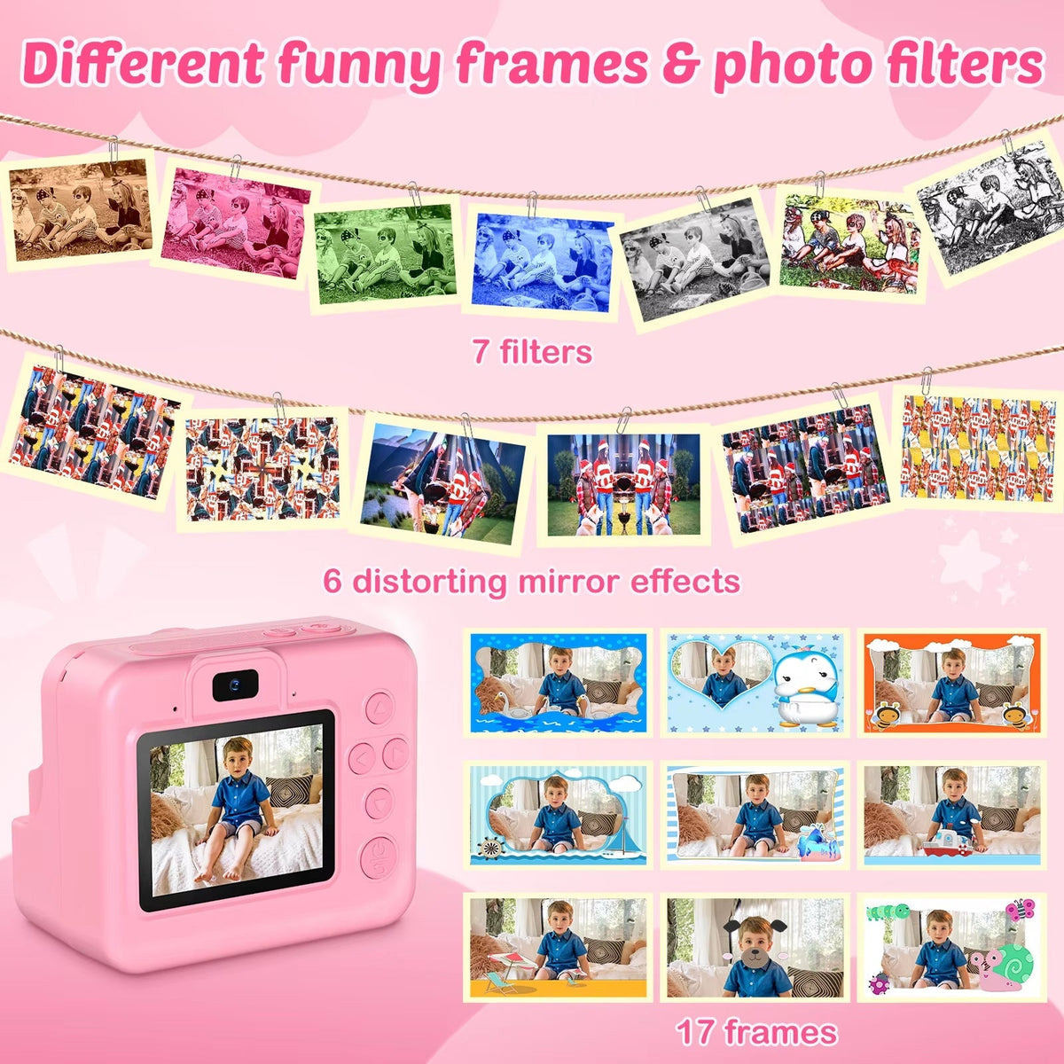SnapoKidy 1080P Instant Print Camera for Kids 3-12