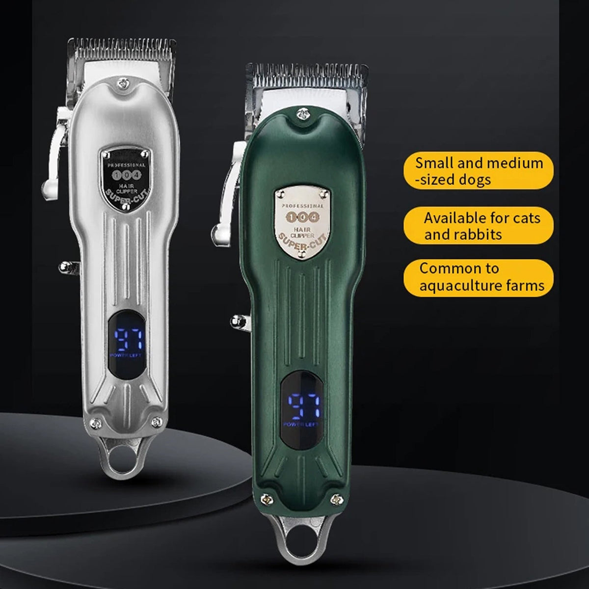 Snipawsi Ultra-Quiet Cordless Pet Grooming Clippers for Dogs and Cats