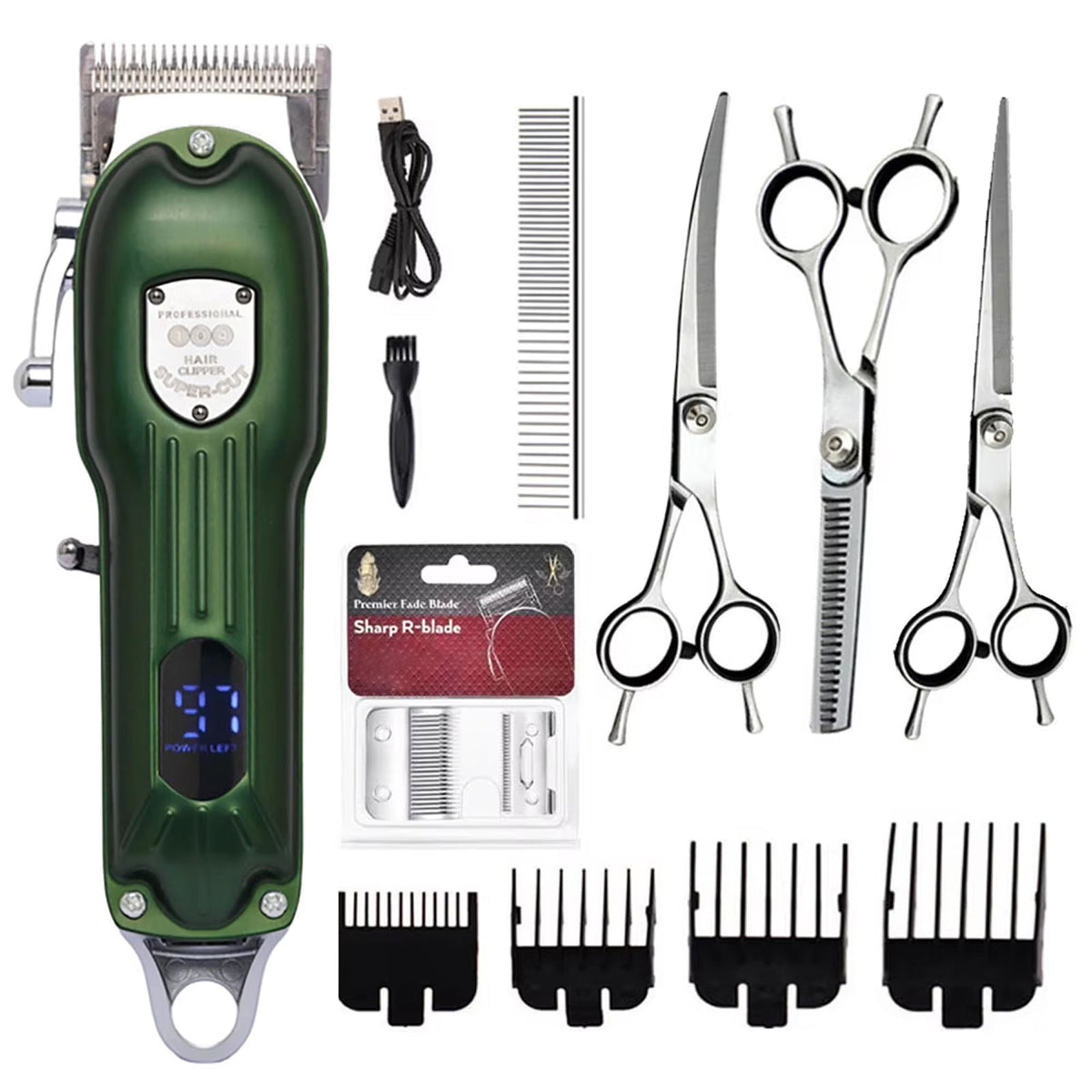 Snipawsi Ultra-Quiet Cordless Pet Grooming Clippers for Dogs and Cats