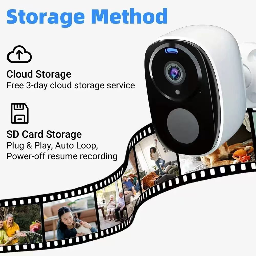 SuniSentry Solar Powered Outdoor Security Camera 4MP 3K HD