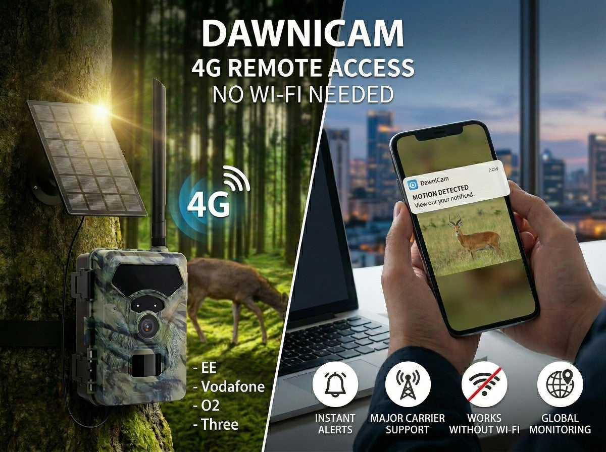DawniCam 4G Solar Wildlife & Security Camera - 48MP HD