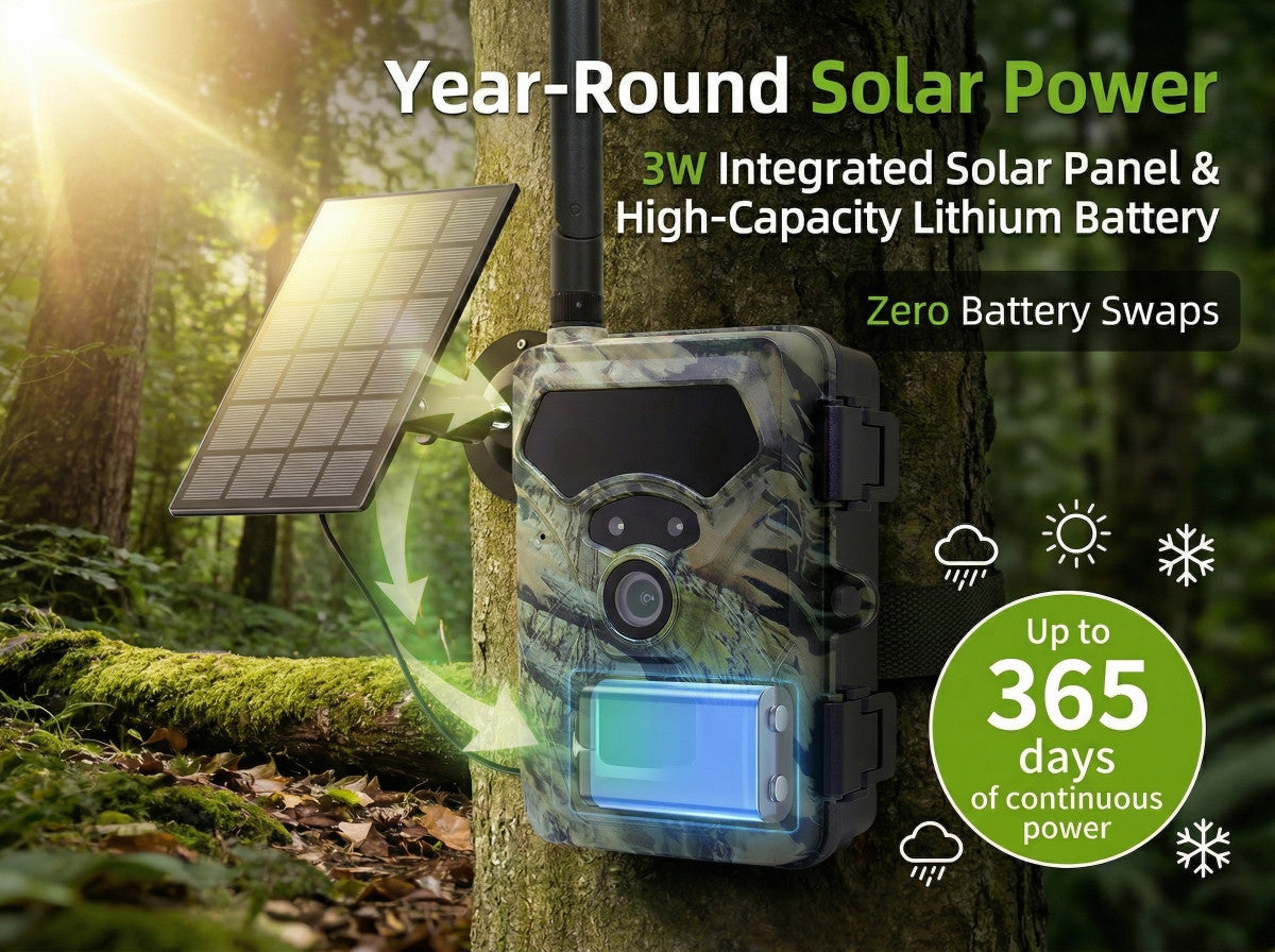 DawniCam 4G Solar Wildlife & Security Camera - 48MP HD