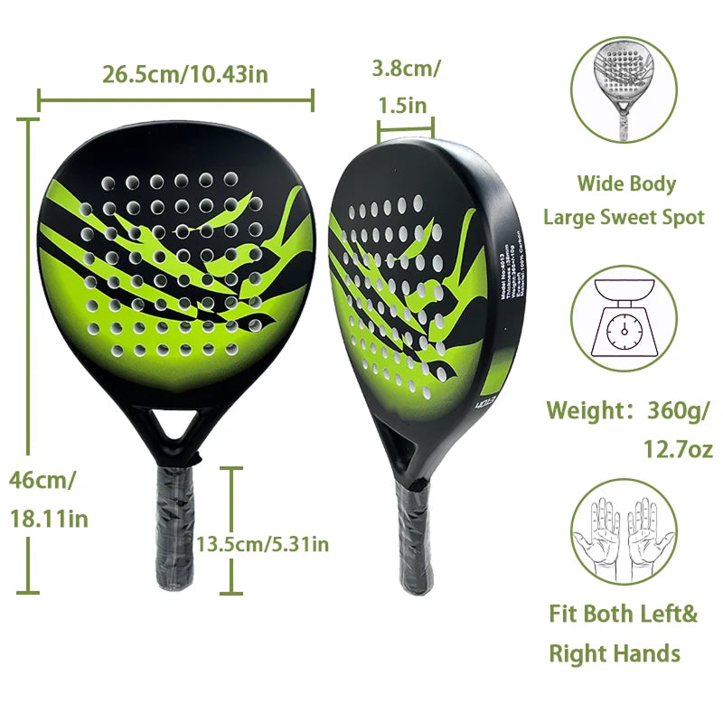 Tennisixo Beginner Padel Racket - Lightweight Carbon Fibre