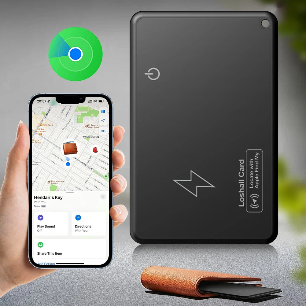 TrackyLet Slim Smart Wallet Tracker Card for Apple Find My