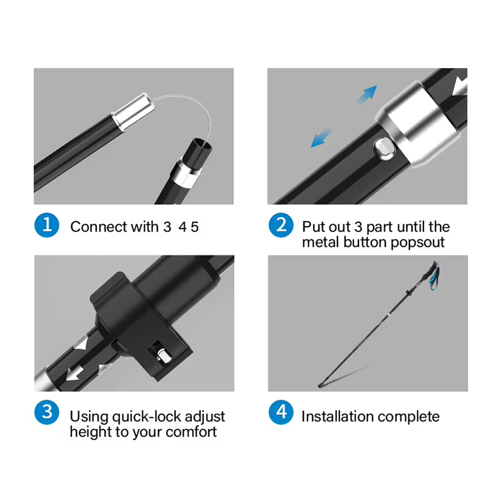 TrailZeni Ultra-Light Aluminium Trekking Poles for Hiking