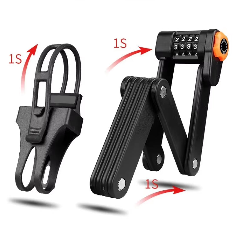 ViosChain Military-Grade Folding Bike Lock - Keyless Security
