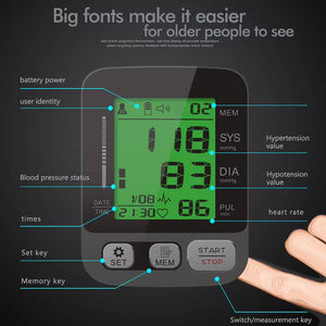 VitaTracki Smart Blood Pressure Monitor with WHO Indicator