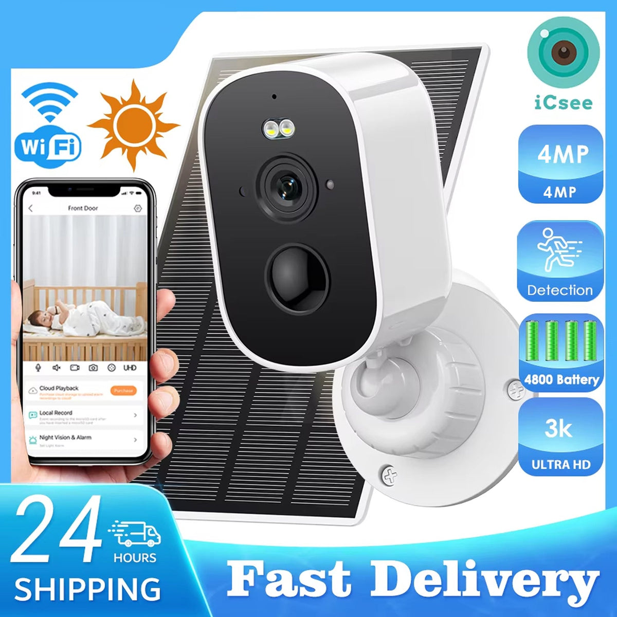 VolteEye 3K Wireless Outdoor Security Camera UK