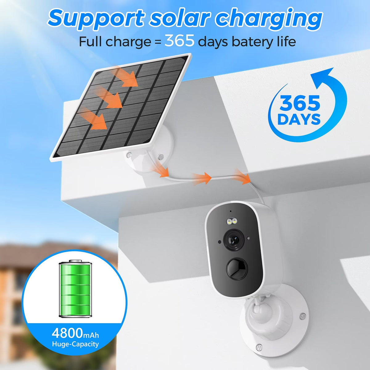 VolteEye 3K Wireless Outdoor Security Camera UK